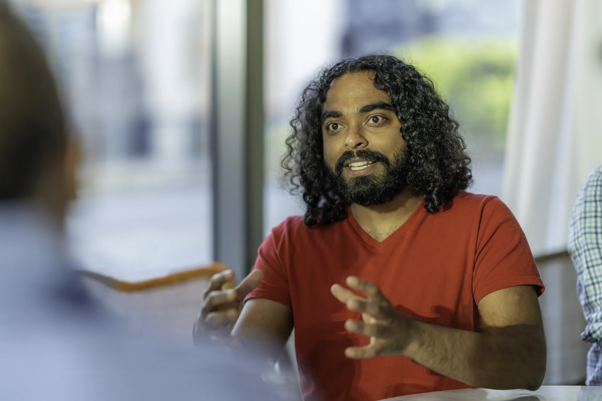 Psivant employees in conversation.